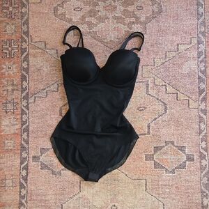 Spanx form fitting black shapewear with Straps